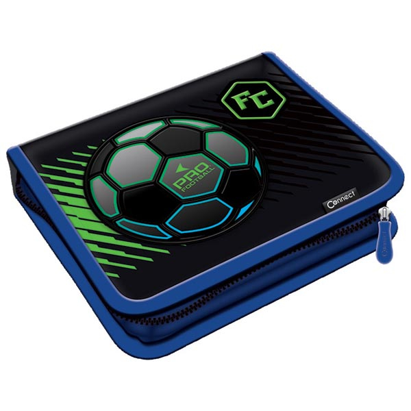Pernica puna 1zip 2preklopa Pro Football 1B 21.Connect 45030 plavo-crno-fluo zelena - ODDO igračke