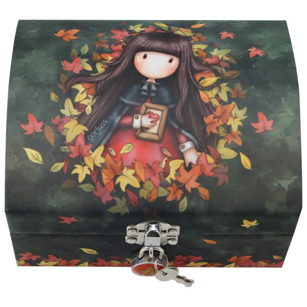 Kutija za nakit sa ključićem 11,5x9x14,5cm Autumn Leaves Gorjuss 701GJ08 - ODDO igračke