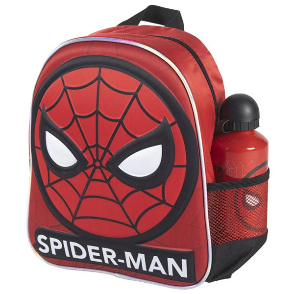 Ranac predškolski 3D+flašica Spiderman Cerda 2100003595 crveno-crni - ODDO igračke