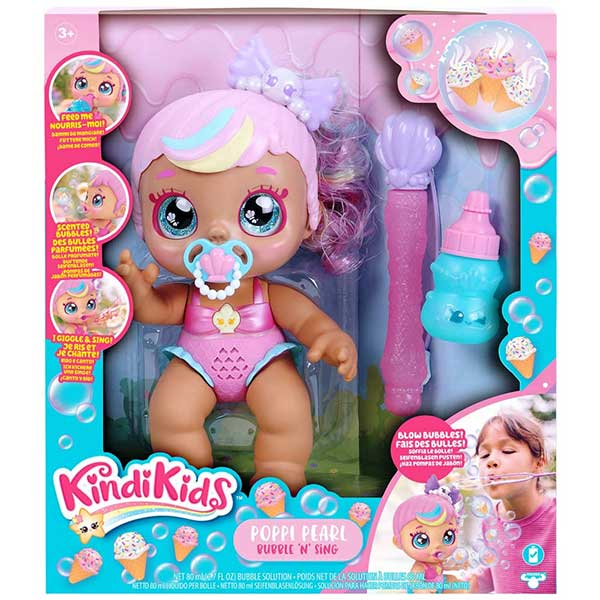 Kindi Kids Bubble Sing Poppi Pearl Doll ME50129 - ODDO igračke