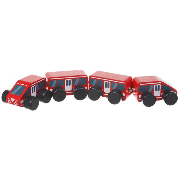 Cubika drvena igračka sa magnetom Express voz - 4 elementa 15108 - ODDO igračke