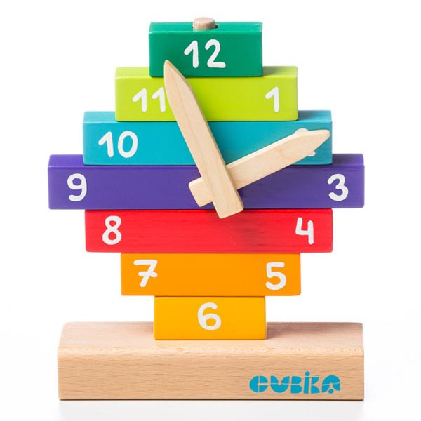 Cubika drveni sat - 10 elemenata 14354 - ODDO igračke