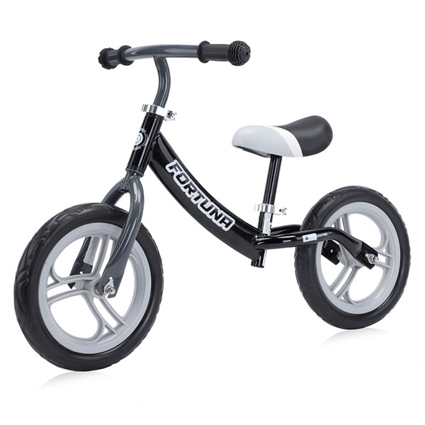 Balans Bicikl Bez Pedala Balance Bike Fortuna Grey&Black 10410070001 - ODDO igračke