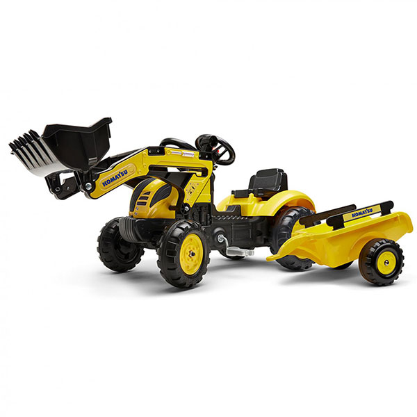 Traktor sa prednjom kašikom i prikolicom Falk Komatsu 2076m - ODDO igračke