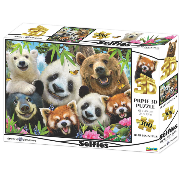 Prime 3D Super puzzle Medvedi 500 delova 61x46cm Selfi 10371 - ODDO igračke