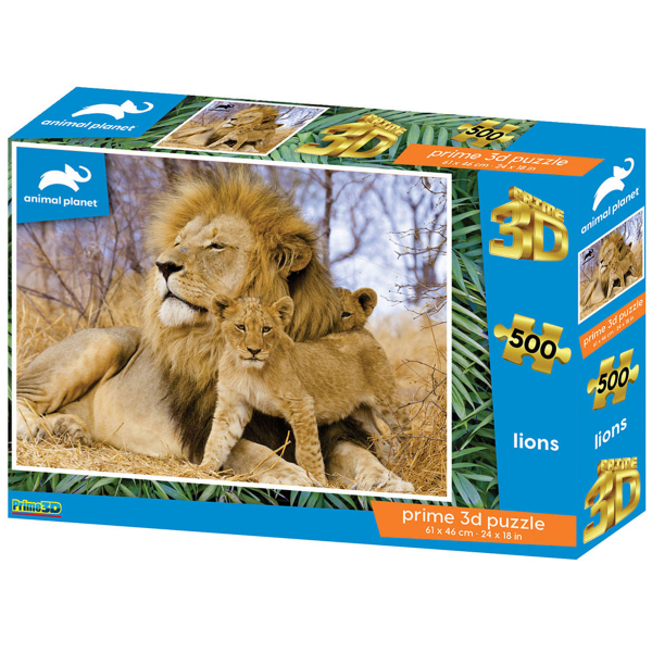 Prime 3D puzzle Animal Planet Lavovi 500 delova 61x46cm 10386 - ODDO igračke