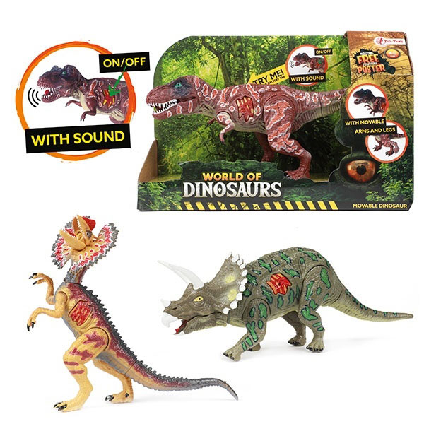 World of Dinosaurus sa zvukom koji hoda+poster 3ass 37092Z - ODDO igračke