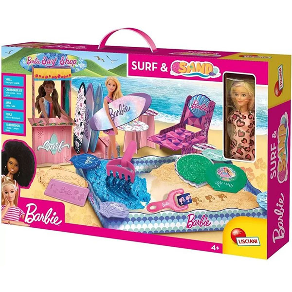 Barbie set Surf and Sand sa lutkom i magičnim peskom Lisciani 91966 - ODDO igračke