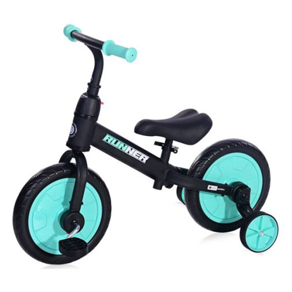 Balans bicikl za decu Balance Bike Lorelli Runner 2u1 Black/Turquoise 10410030009 - ODDO igračke