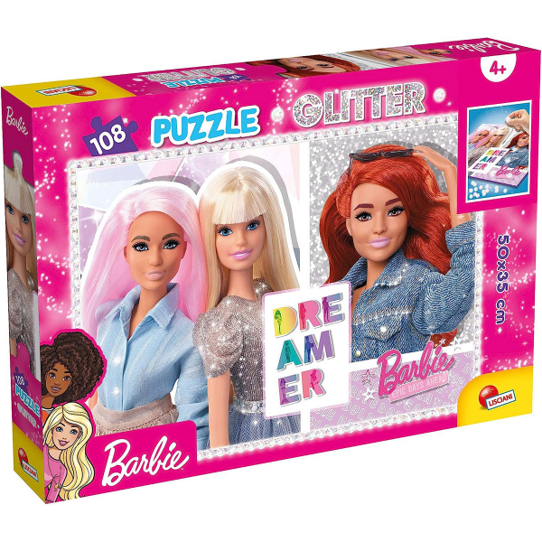 Slagalica Lisciani 108pcs Barbie Glitter Best friends forever! 2u1 slozi I oboji 81196 - ODDO igračke