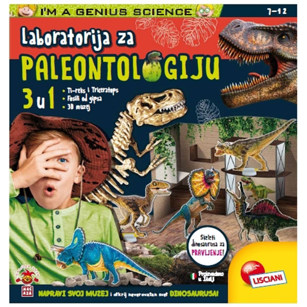 Mali Genije SR Laboratorija Palentologije 3u1 Lisciani RS92383 - ODDO igračke