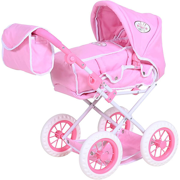Kolica za lutke Ruby Princess Knorrtoys White Rose Pink 631382 - ODDO igračke