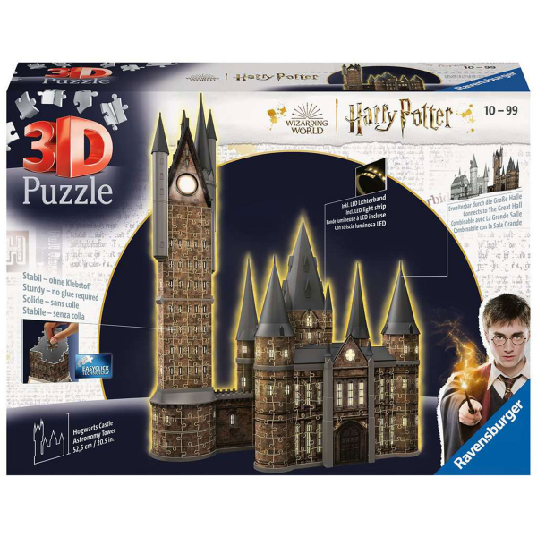 Ravensburger 3D slagalica Zamak Harry Potter Hogwarts - Astronomska kula - Noćno izdanje RA11551 - ODDO igračke