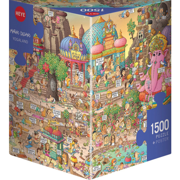 Heye puzzle 1500 pcs Triangle Marino Degano Cartoon Yogaland 30047 - ODDO igračke