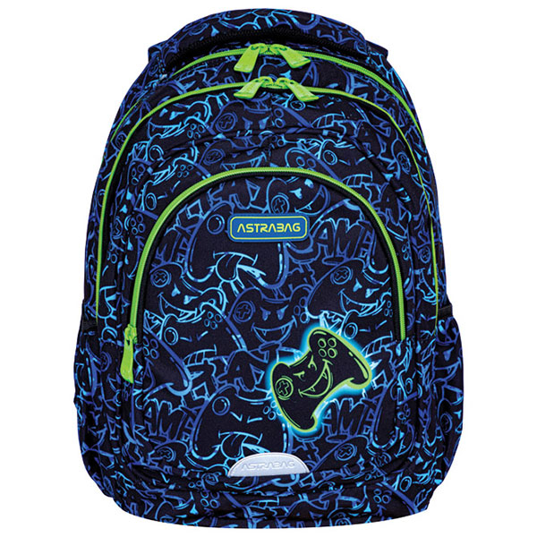 Ranac đački anatomski 3zipa AB330 Gaming 24.Astrabag plavo-zeleni 502024016 - ODDO igračke