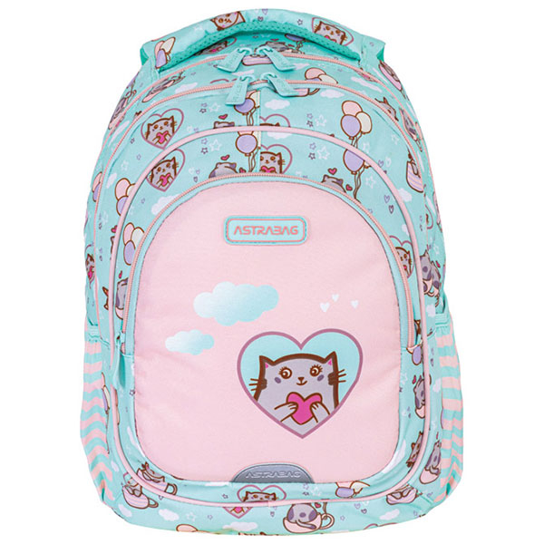 Ranac za školu anatomski 3zipa AB330 Kittys World 24.Astrabag 502024001 svetlo roze - ODDO igračke