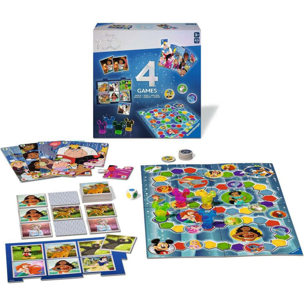 Ravensburger društvene igre Disney 100th Anniversary 4 in 1 Games RA22341 - ODDO igračke