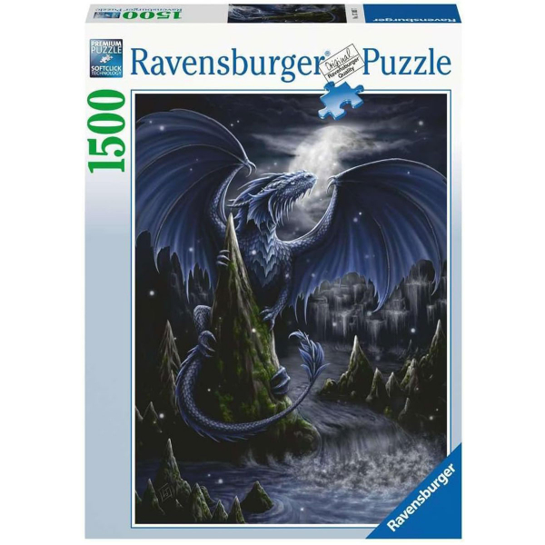 Ravensburger puzzle (slagalice) - 1500pcs Crno-plavi zmaj RA17105 - ODDO igračke
