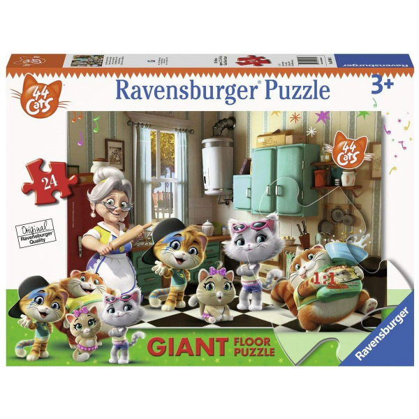 Ravensburger puzzle (slagalice) - 24pcs 44 Cats velika podna puzla RA03004 - ODDO igračke