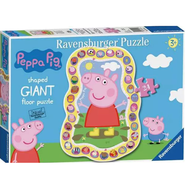 Ravensburger puzzle (slagalice) - 24pcs Pepa prase velika podna puzla RA05545 - ODDO igračke
