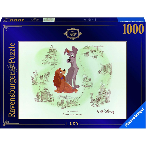 Ravensburger puzzle (slagalice) - 1000pcs Disney Treasures from the Vault Lady&Tramp RA16863 - ODDO igračke