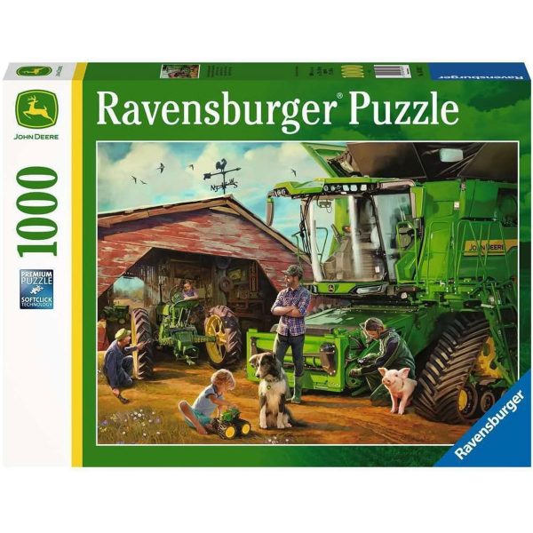 Ravensburger puzzle (slagalice) - 1000pcs John Deere Then & Now RA16839 - ODDO igračke