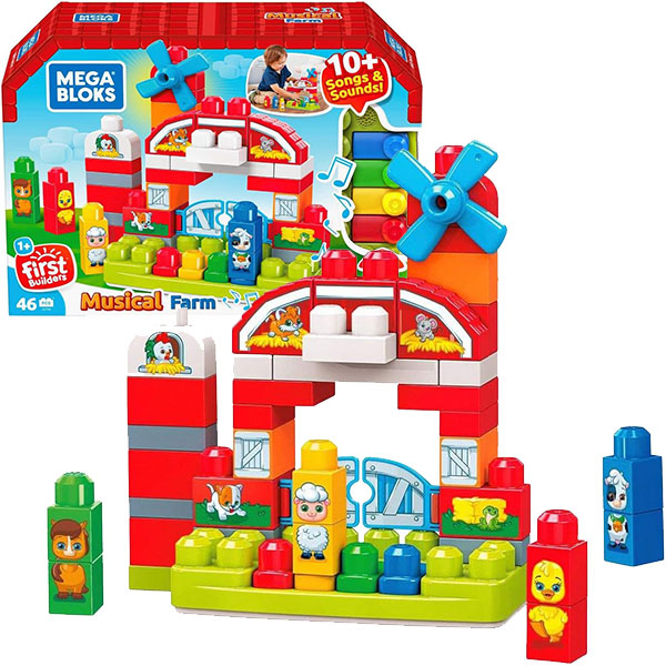 Fisher Price Mega Bloks kocke muzička farma 46pcs First Builders GCT50 - ODDO igračke