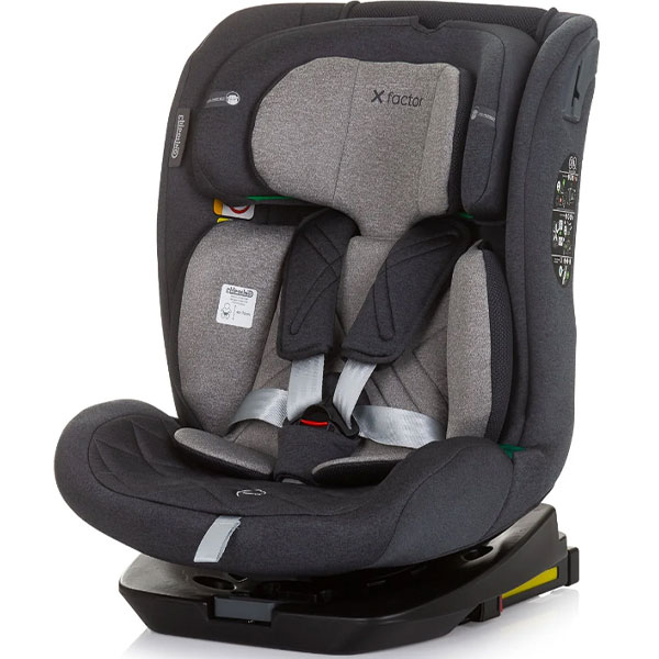 Auto Sedište za decu od 0-36kg Isofix X Factor Granite Chipolino STKXF0242GN - ODDO igračke