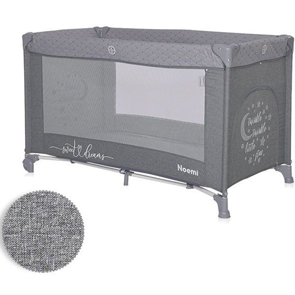 Prenosivi Krevet Noemi 1 nivo - Cool Grey Star Lorelli 10080542216 - ODDO igračke