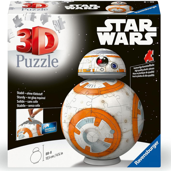 Ravensburger 3D puzzle (slagalice) - 99pcs Star Wars BB8 Astromech Druid RA11578 - ODDO igračke