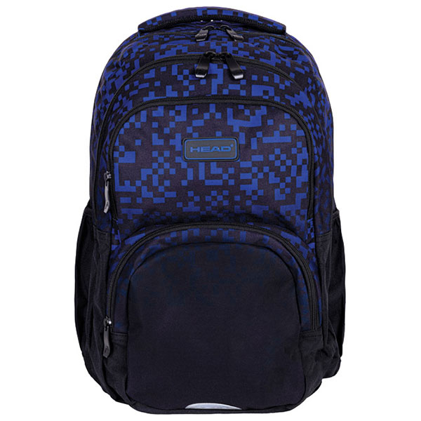 Ranac za školu anatomski 3zipa 1džep AB200 Blue Bricks 25.Head 502025049 crno-plavi - ODDO igračke