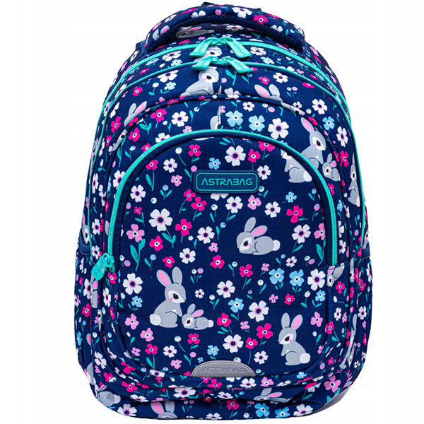 Ranac za školu anatomski 3zipa AB330 Baby Bunny 25.Astrabag 502025008 plavo-roze - ODDO igračke