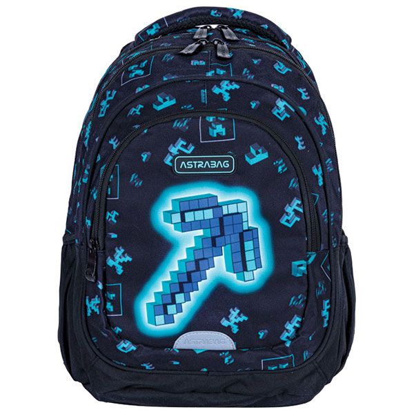 Ranac za školu anatomski 3zipa AB330 Dark Pixel 25.Astrabag 502025014 crno-zeleni - ODDO igračke