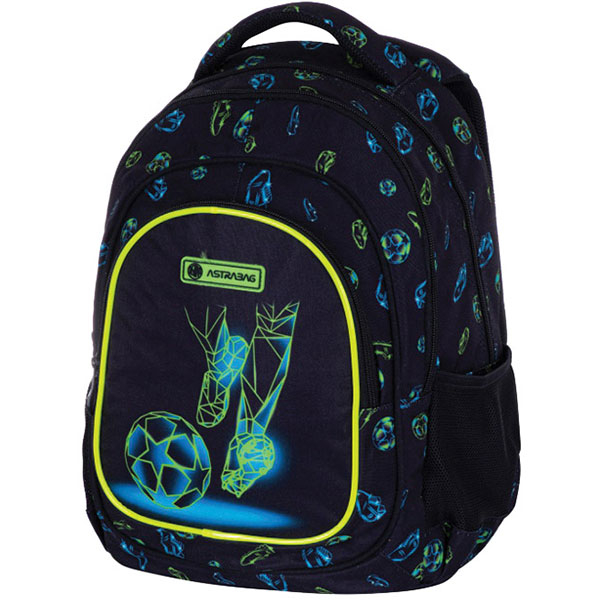 Ranac za školu anatomski 3zipa AB330 Football Motion 25.Astrabag 502023066 crno-zeleni - ODDO igračke