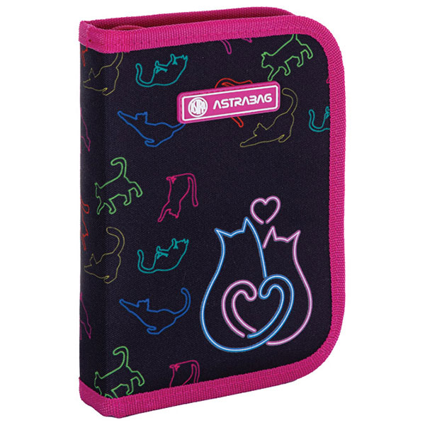 Pernica prazna 1zip 2preklopa AC1 Lo&Ve 24.Astrabag 503023051 crno-roze - ODDO igračke
