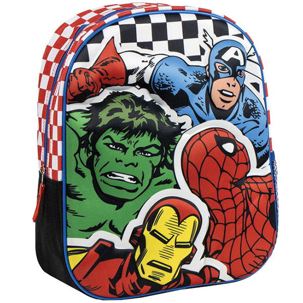 Ranac predškolski 3D Avengers Cerda 2100005872 crno-crveni - ODDO igračke