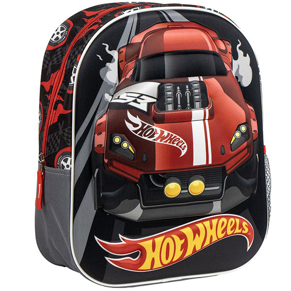 Ranac predškolski 3D Hot Wheels Cerda 2100005873 crno-crveni - ODDO igračke