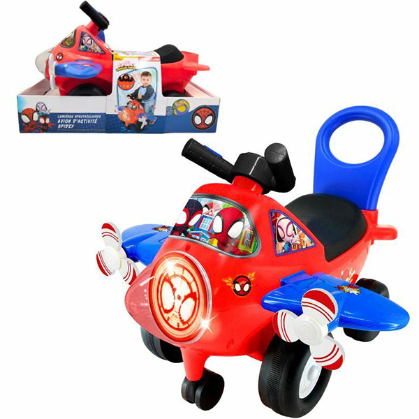 Guralica za decu Avion Spidey sa zvukom i svetlom Kiddieland 111/63982 - ODDO igračke