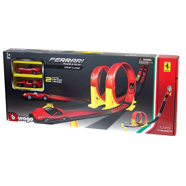 Burago Ferrari 1:43 Dual Loop Playset Igračka za Decu BU31216 - ODDO igračke
