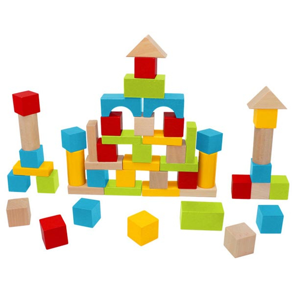 Drvene Kocke Blokovi 50 Elemenata 7814 - ODDO igračke