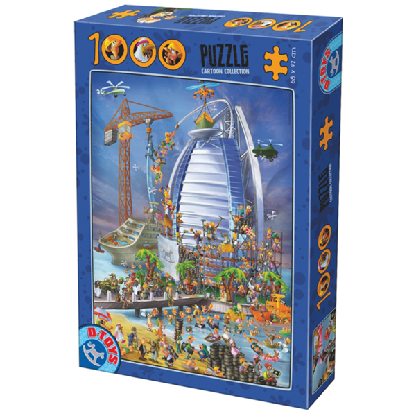 DToys puzzla Cartoon Collection Building the Burj Al Arab 1000pcs 07/61218-12 - ODDO igračke